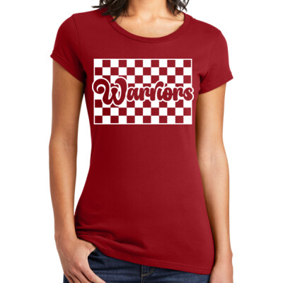 Women's Checkered Warriors T-shirt Thumbnail