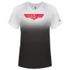 Women's V-Neck Ombre T-Shirt Thumbnail